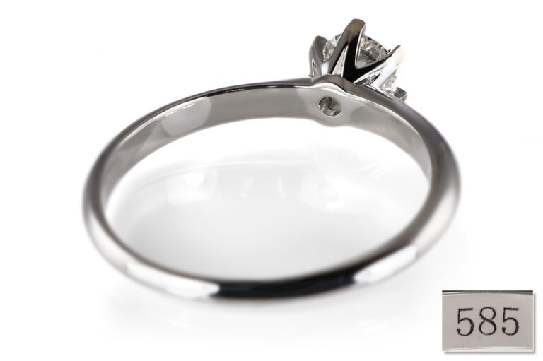 Verlobungsring 1 Brillant ca 0,54 ct H/VS2 585 Weißgold DPL Gr. 54 [BRORS 20939]