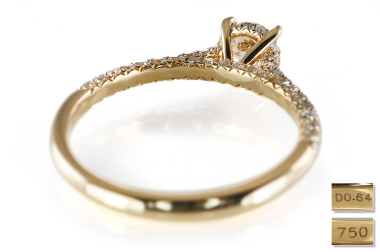 Ring 1 Brillant 0,55 ct TW/VVS1 + 84 Brillanten 750 Gold DPL Gr 54 [BRORS 20940]