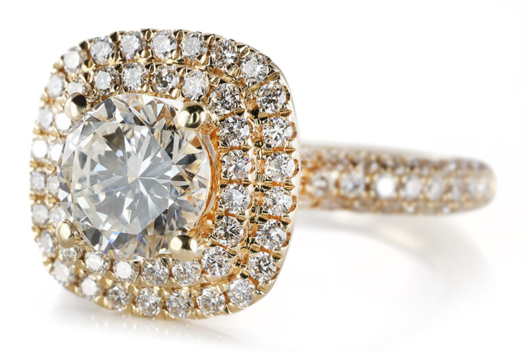 Ring 1 Brillant 0,95 ct H/VVS2 156 Brillanten 1,07 ct 750 DPL Gr54 [BRORS 20941]