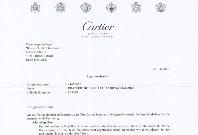 Cartier Draperie De Decollete 10-reihig 15 Brillanten 750 Gelbgold [BRORS 20958]
