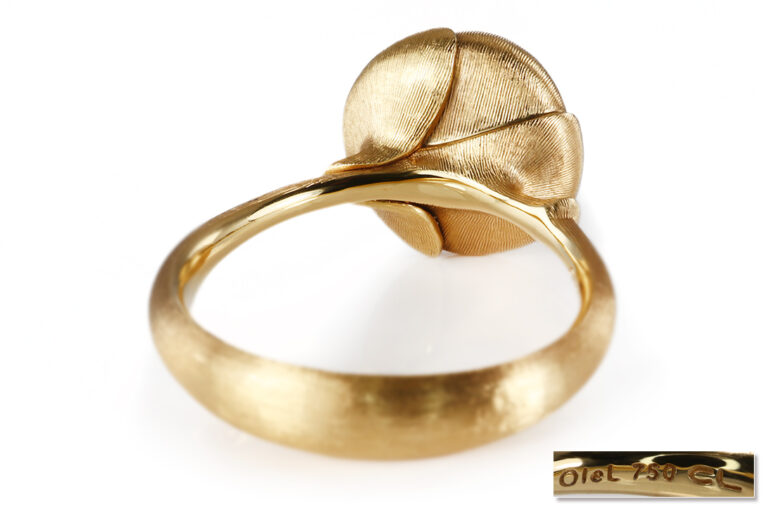 Ring Ole Lynggaard Lotus No2 Rosenquarz Gelbgold Gr 53 [BRORS 20908]