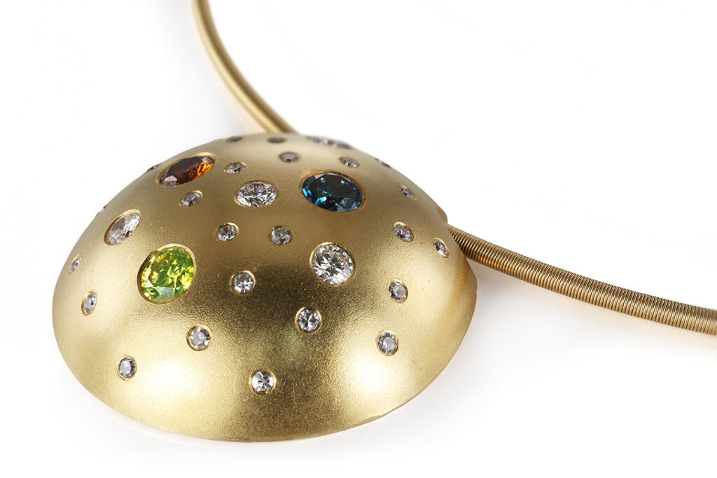 Anhänger mit Schnur 36 Diamanten ca. 2,8 ct 750 Gold IGI [BRORS 20959]