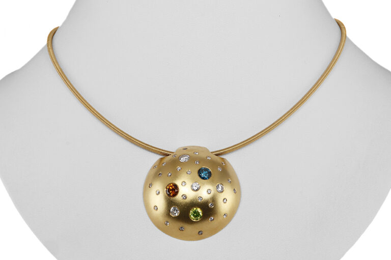Anhänger mit Schnur 36 Diamanten ca. 2,8 ct 750 Gold IGI [BRORS 20959]