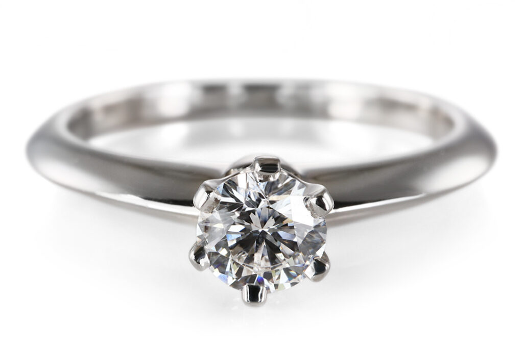 Tiffany & Co. Solitär Ring Verlobungsring River/VS Platin Gr 49 [BRORS 20985]