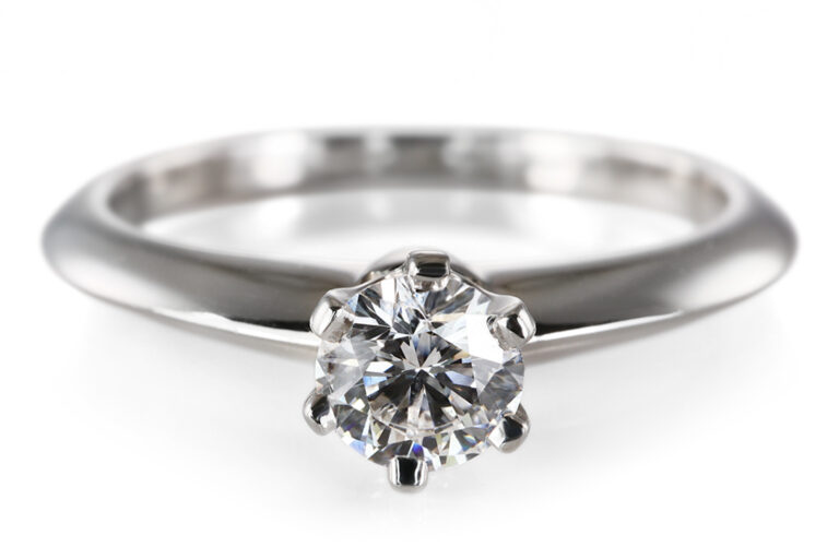 Tiffany & Co. Solitär Ring Verlobungsring River/VS Platin Gr 49 [BRORS 20985]