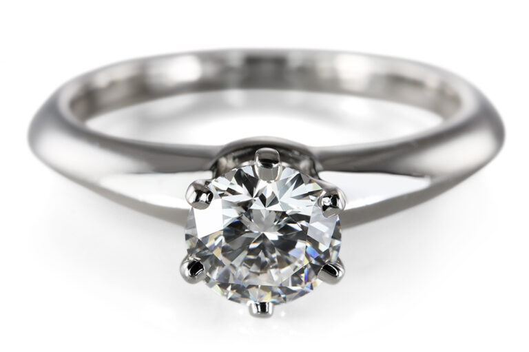 Tiffany & Co. Solitär Ring Verlobungsring TW/VS2 950 Platin Gr 52 [BRORS 20986]