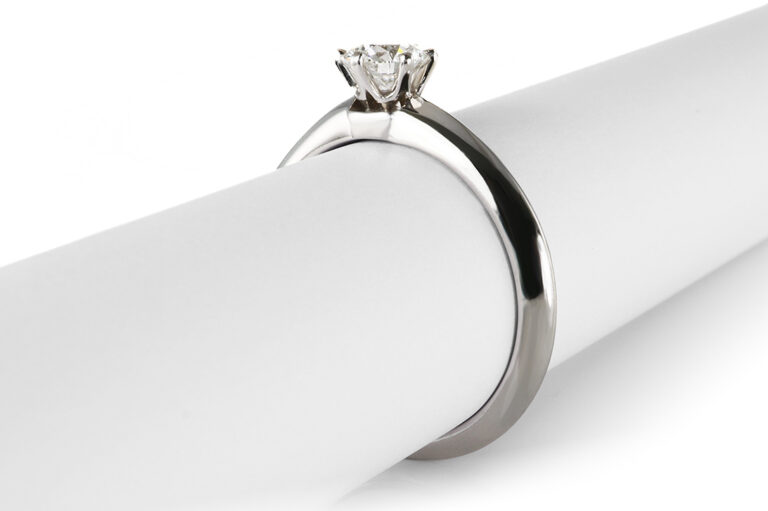 Tiffany & Co. Solitär Ring Verlobungsring TW/VS2 950 Platin Gr 52 [BRORS 20986]