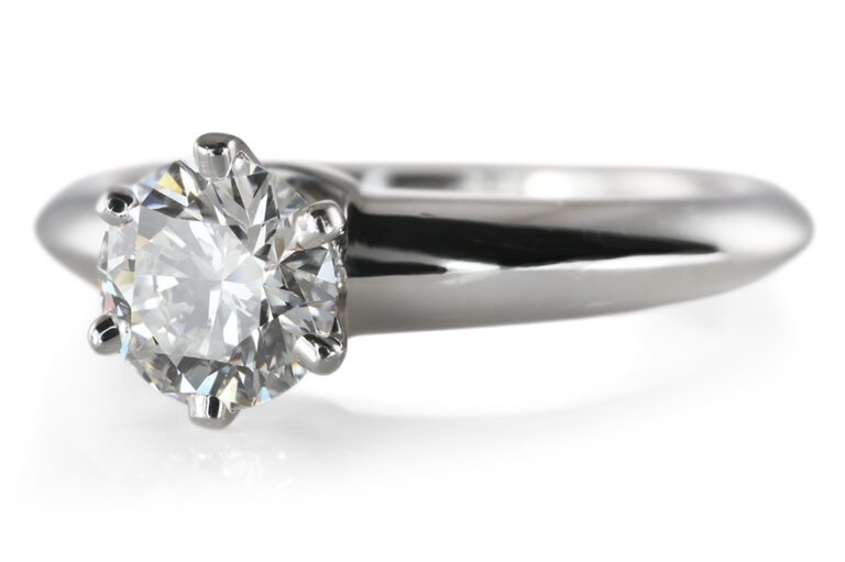 Tiffany & Co. Solitär Ring Verlobungsring TW/VS2 950 Platin Gr 52 [BRORS 20986]