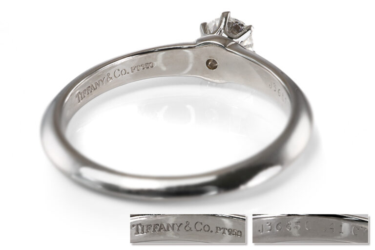 Tiffany & Co. Solitär Ring Verlobungsring TW/VS2 950 Platin Gr 52 [BRORS 20986]