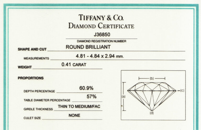 Tiffany & Co. Solitär Ring Verlobungsring TW/VS2 950 Platin Gr 52 [BRORS 20986]