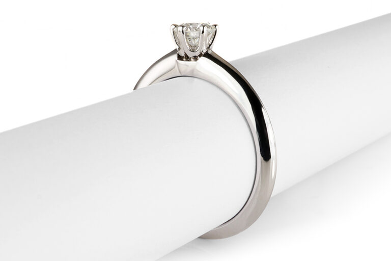 Tiffany & Co. Solitär Ring Verlobungsring W/VS1 950 Platin Gr 48 [BRORS 20999]