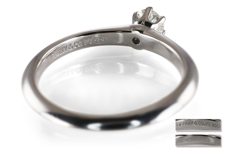 Tiffany & Co. Solitär Ring Verlobungsring W/VS1 950 Platin Gr 48 [BRORS 20999]