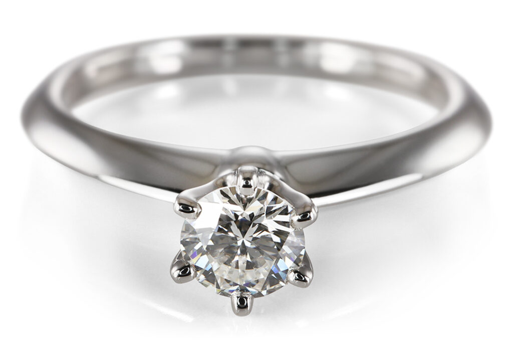 Tiffany & Co. Solitär Verlobungsring 0,23 ct W/VS1 950 Pt Gr 52 [BRORS 21001]
