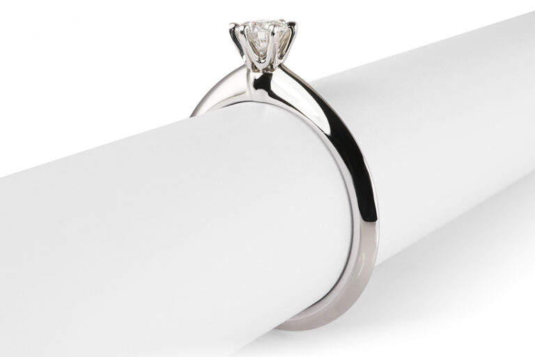 Tiffany & Co. Solitär Verlobungsring 0,23 ct W/VS1 950 Pt Gr 52 [BRORS 21001]