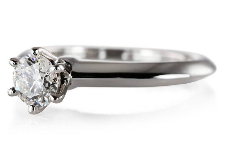 Tiffany & Co. Solitär Verlobungsring 0,23 ct W/VS1 950 Pt Gr 52 [BRORS 21001]