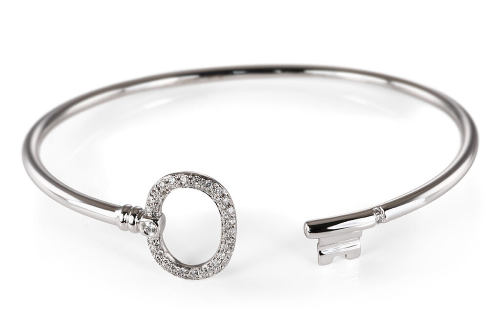 Tiffany & Co Keys Diamond Armreif 54 Brillanten ca. 0,25 ct 750 WG [BRORS 21012]