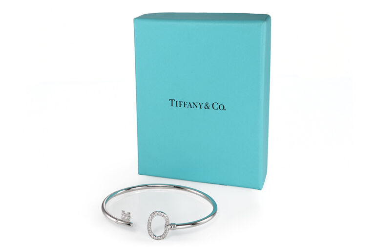 Tiffany & Co Keys Diamond Armreif 54 Brillanten ca. 0,25 ct 750 WG [BRORS 21012]