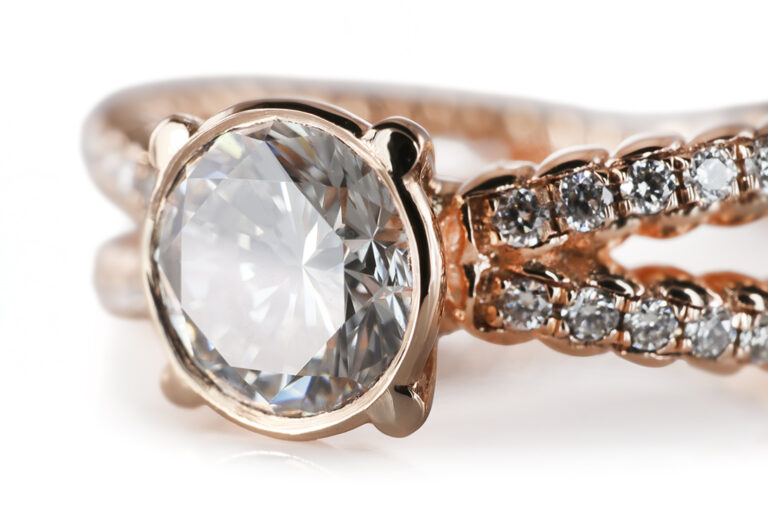 Ring 1 Brillant 0,5 ct W/VS + 48 Brillanten 750 Rosegold Gr. 54 [BRORS 21014]