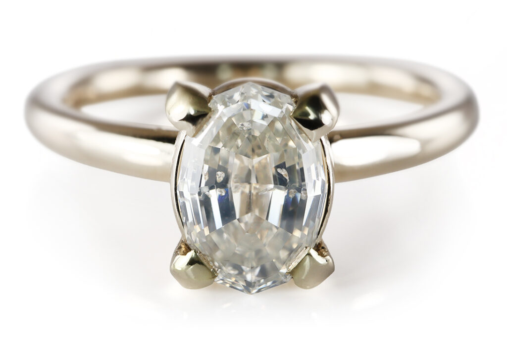 Ring 1 Diamant ca. 1,0 ct very light yellow/SI2 750 IGI Gr. 54 [BRORS 21016]