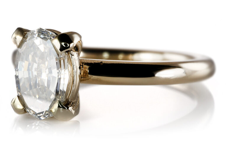 Ring 1 Diamant ca. 1,0 ct very light yellow/SI2 750 IGI Gr. 54 [BRORS 21016]