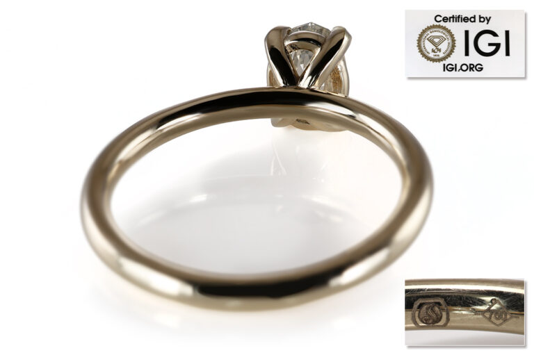 Ring 1 Diamant ca. 1,0 ct very light yellow/SI2 750 IGI Gr. 54 [BRORS 21016]