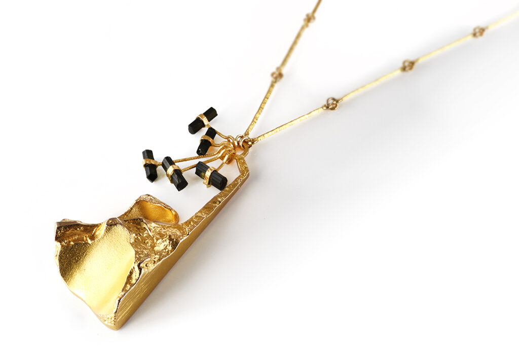 Collier Lapponia Tourmaline River Björn Weckström 585 Gelbgold [BRORS 21019]