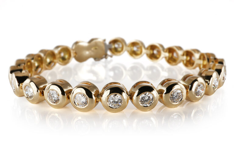 Armband 24 Brillanten ca 4,3 ct F-G/VS 750 Gold IGI [BRORS 21021]