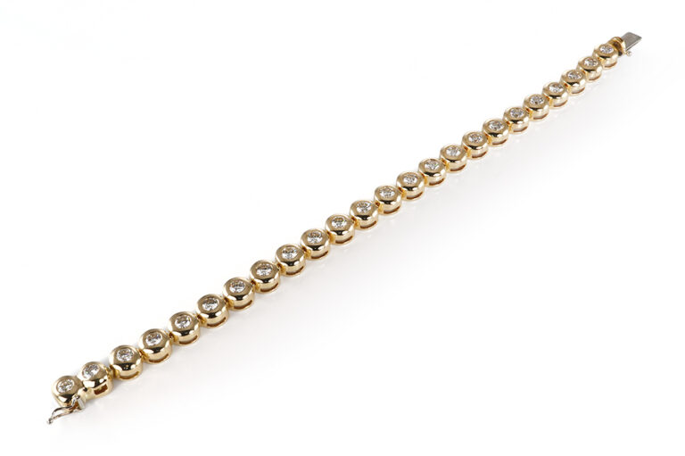 Armband 24 Brillanten ca 4,3 ct F-G/VS 750 Gold IGI [BRORS 21021]