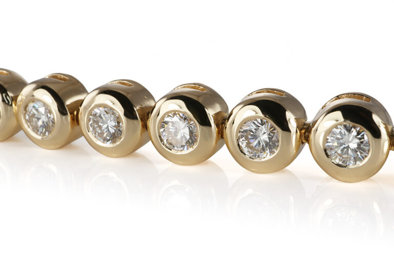 Armband 24 Brillanten ca 4,3 ct F-G/VS 750 Gold IGI [BRORS 21021]