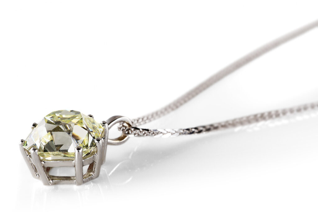 Kette Anhänger 1 Diamant ca. 2,1 ct light Yellow/ VS1 585 IGI [BRORS 21022]