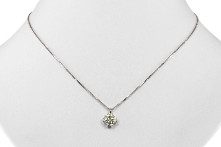 Kette Anhänger 1 Diamant ca. 2,1 ct light Yellow/ VS1 585 IGI [BRORS 21022]