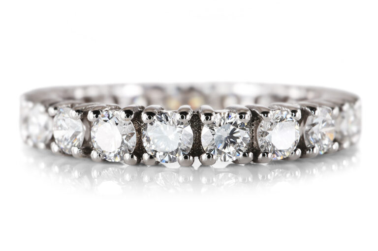 Memory Ring 22 Diamanten ca 1,7 ct RIVER/VS-VVS 585 Gold Gr 56 IGI [BRORS 21025]