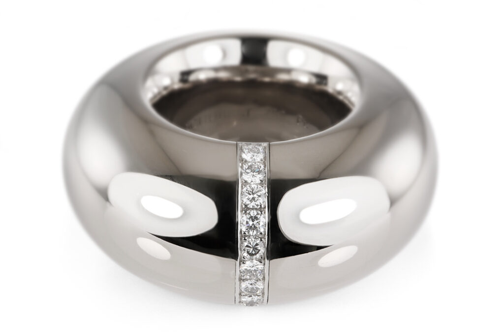 Ring Schubart 11 Brillanten ca 0,22 ct TW/VS 750 + Platin Gr 56 [BRORS 21032]