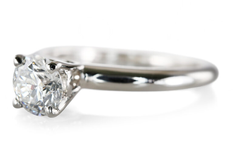 Bvlgari Verlobungsring 1 Brillant 0,34 ct G/VS1 950 Platin Gr 49 [BRORS 21039]