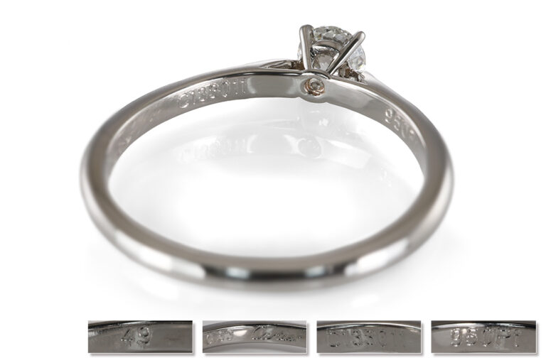 Cartier Verlobungsring 1 Brillant 0,33 ct G/VVS1 950 Platin Gr 52 [BRORS 21038]