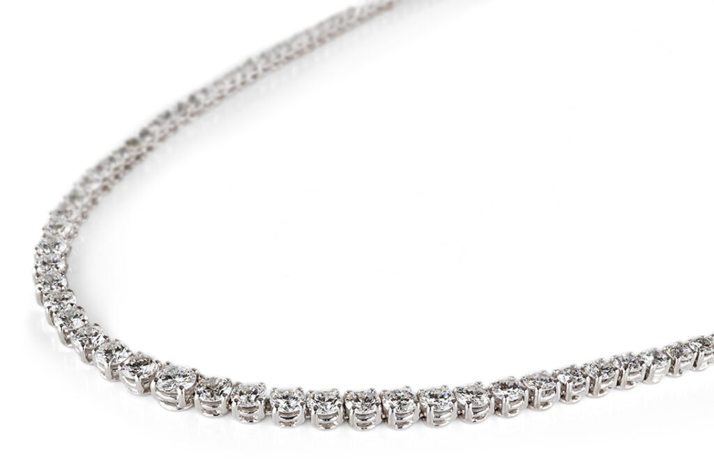 Collier 142 Brillanten ca 11,0 ct River - TW/VS - SI 750 WG IGI [BRORS 21054]