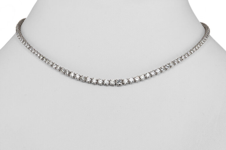 Collier 142 Brillanten ca 11,0 ct River - TW/VS - SI 750 WG IGI [BRORS 21054]
