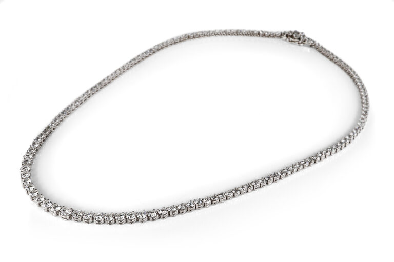 Collier 142 Brillanten ca 11,0 ct River - TW/VS - SI 750 WG IGI [BRORS 21054]