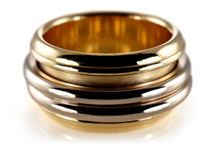 Piaget Ring Drehring Possession 2er 750 Gelbgold Weißgold Gr 53 [BRORS 21055]