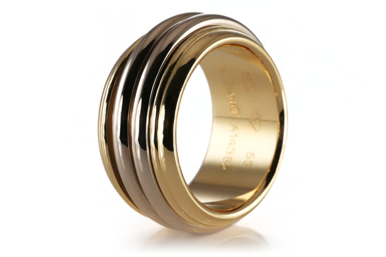 Piaget Ring Drehring Possession 2er 750 Gelbgold Weißgold Gr 53 [BRORS 21055]