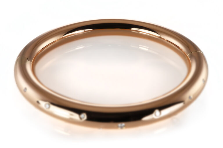 Armreif 15 Brillanten insg. ca 0,34 ct H/VVS 750 Rosegold [BRORS 21058]